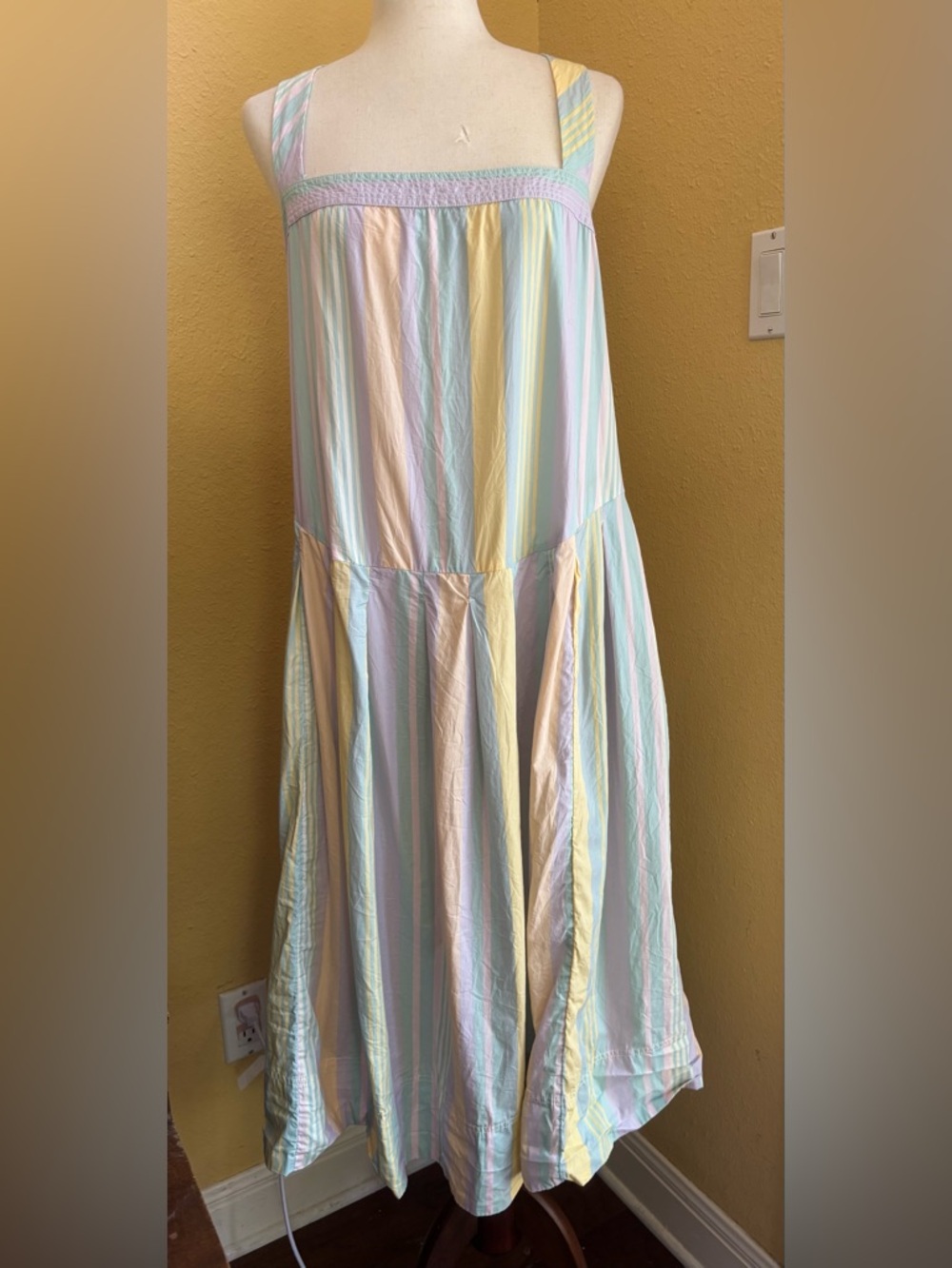 Free People  Primavera Pastel Stripe Midi Dress. Missing size tag